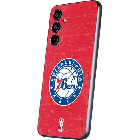 NBA Philadelphia 76ers Distressed Galaxy A54 5G Skin